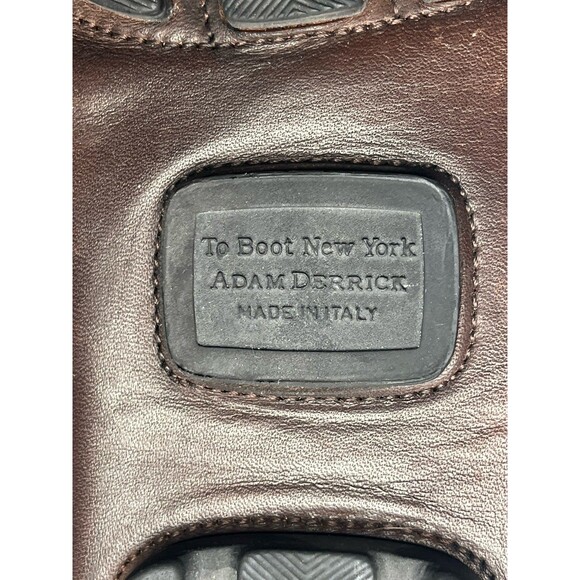 Two Boot New York Adam Derrick Drivers Brown Leather Penny Loafers Italy Sz 11 - Picture 8 of 10